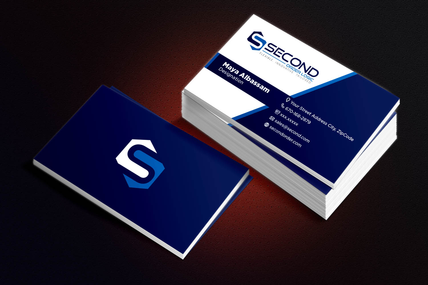 Business Card Design for Second Order Logic - Logo Design Deck